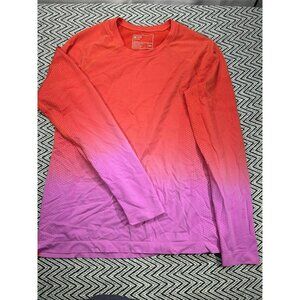 Figs Unisex Seamless Threads For Threads Long Sleeve Shirt 2XL Red To Pink Gradi